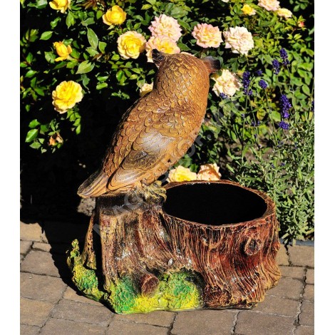 Figurina de grădină Cera Trunchi cu bufniță